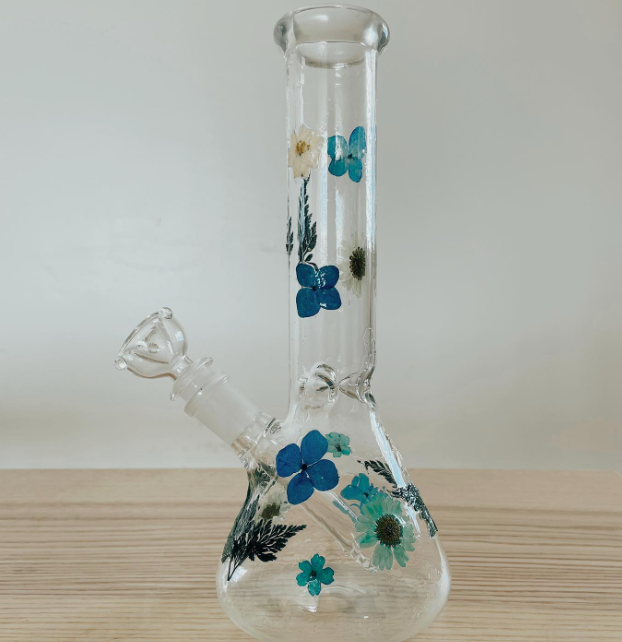 Blue Flower Bong