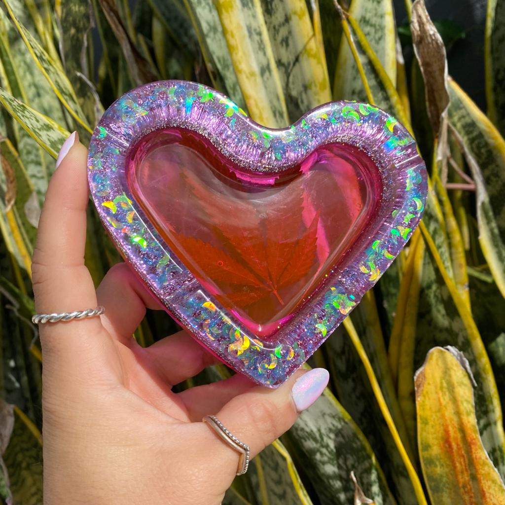 Classic heart & moon Ashtray