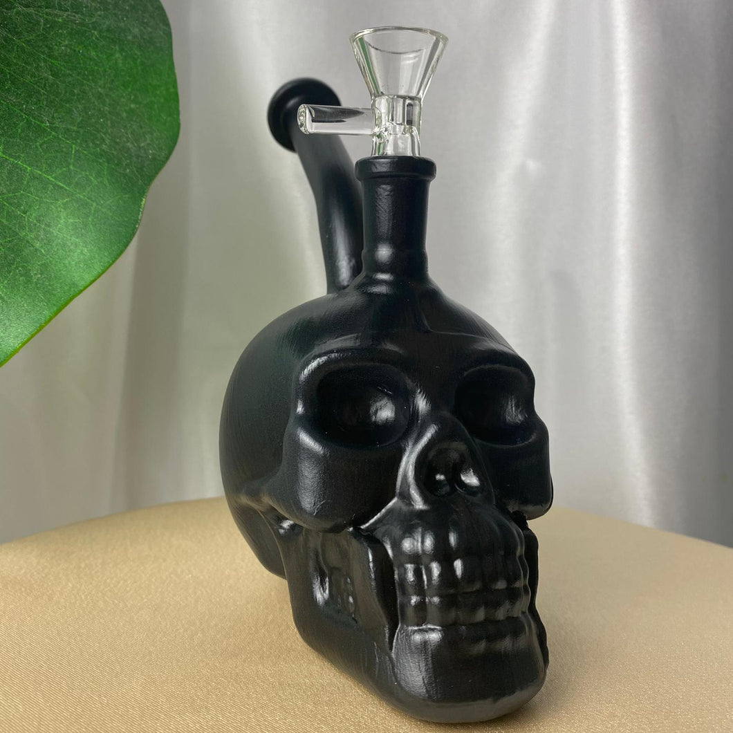 Matte Black Skull Bong